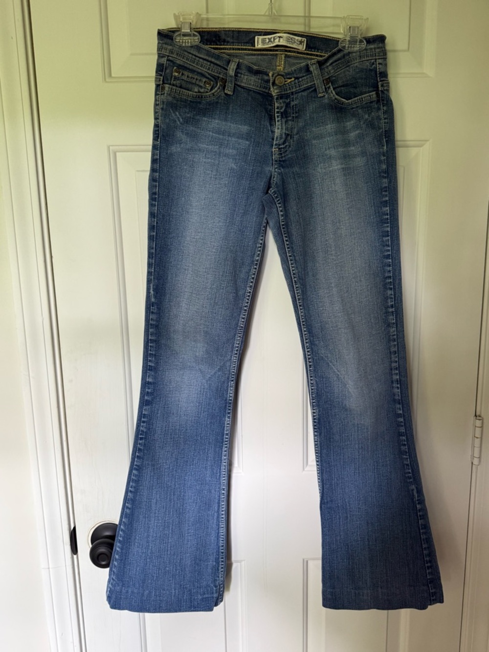 Express Wide Leg Jeans in Light Blue Wash